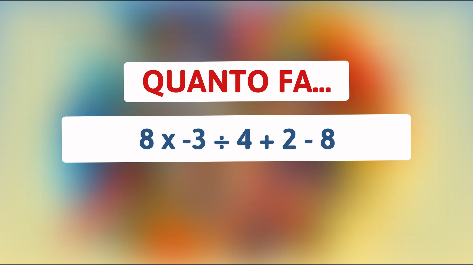 "Sfida la tua mente: solo i veri geni risolvono questo enigma matematico in meno di un minuto!""