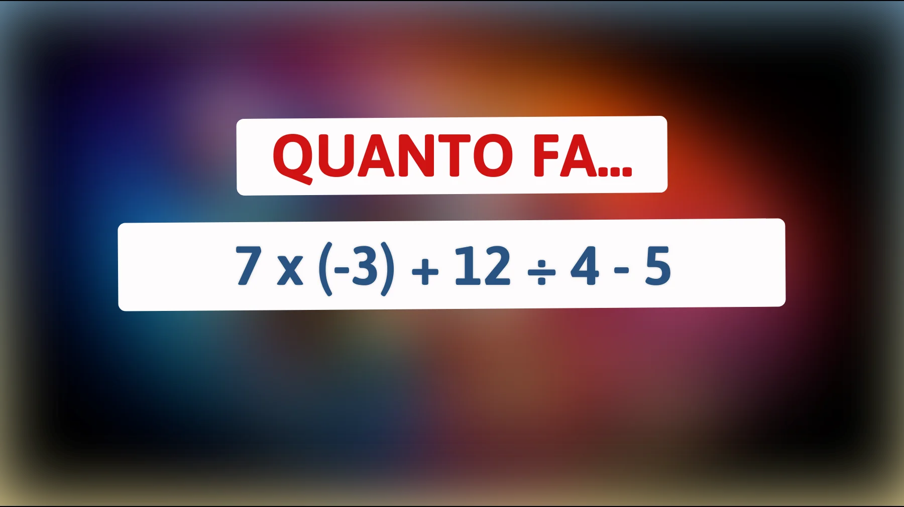"Svelato il calcolo che solo il 5% delle menti geniali sa risolvere! Riuscirai a superare la sfida?""