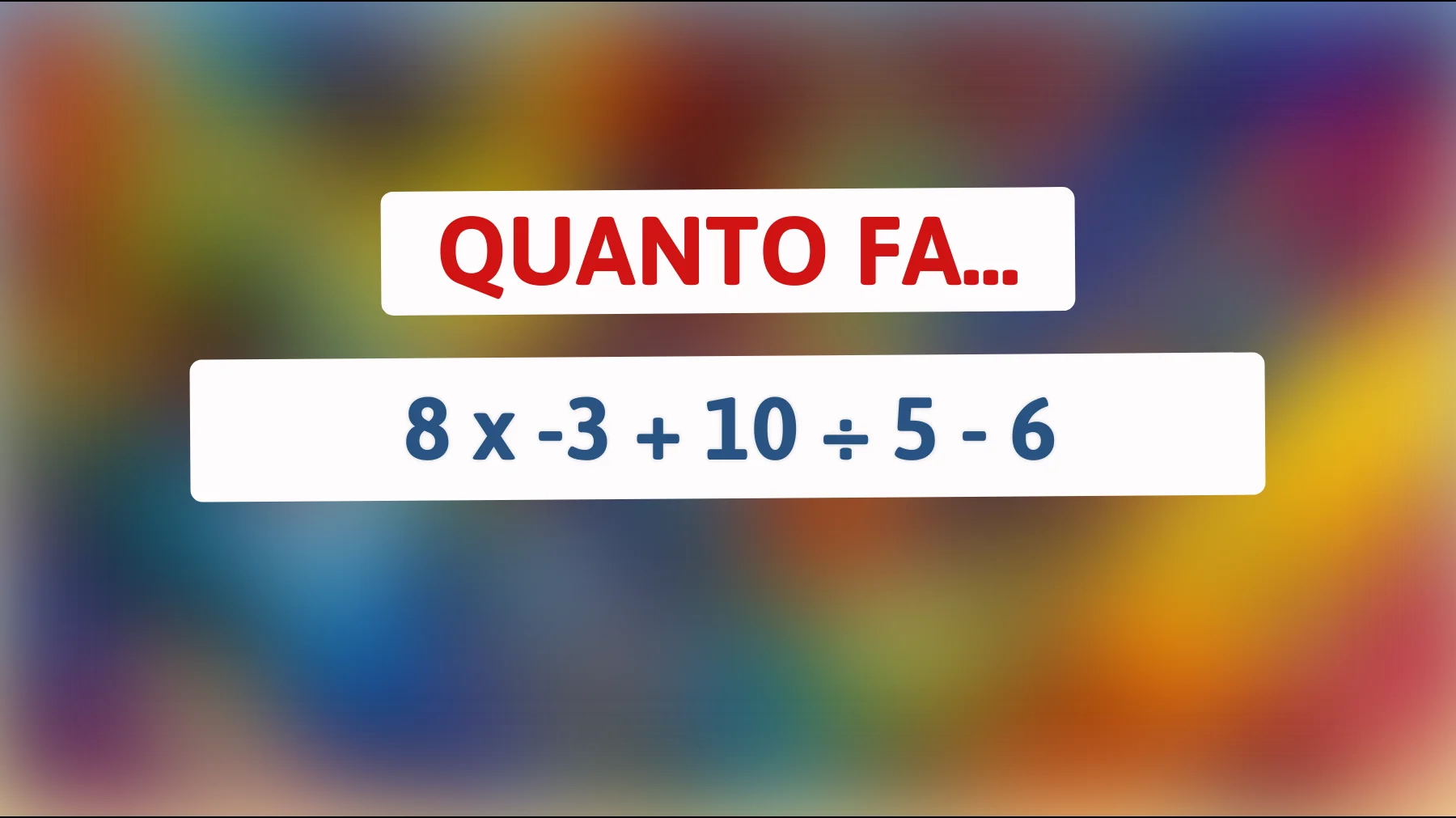 Soli i veri geni riescono a risolvere questo complesso indovinello matematico! Sei uno di loro? Scoprilo qui!"