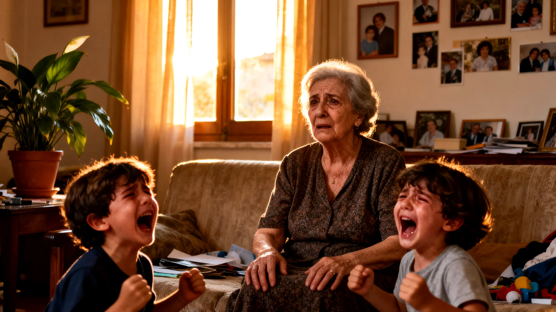 La nonna fatica a gestire le crisi emotive dei nipoti bambini, sentendosi sopraffatta dai loro pianti improvvisi, scoppi di rabbia e manifestazioni di paura, senza sapere come calmarli efficacemente o aiutarli a esprimere ciò che provano"