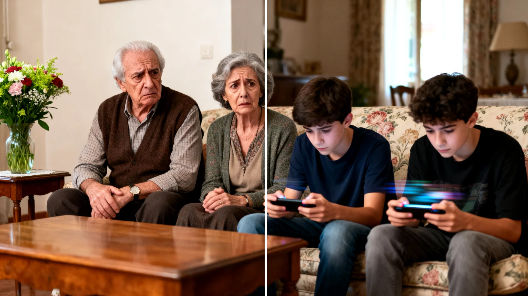 I nonni sono preoccupati per l'uso eccessivo che i nipoti adolescenti fanno di smartphone e videogiochi durante le visite, creando un muro che impedisce il dialogo e la condivisione di momenti significativi insieme"
