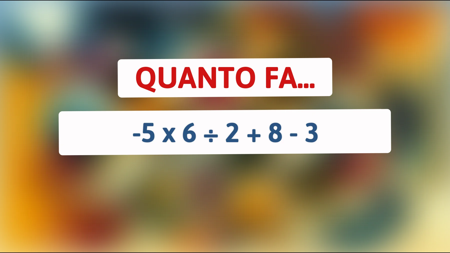 "Se risolvi questo indovinello, hai un cervello sopra la media! Prova a trovare la soluzione!""