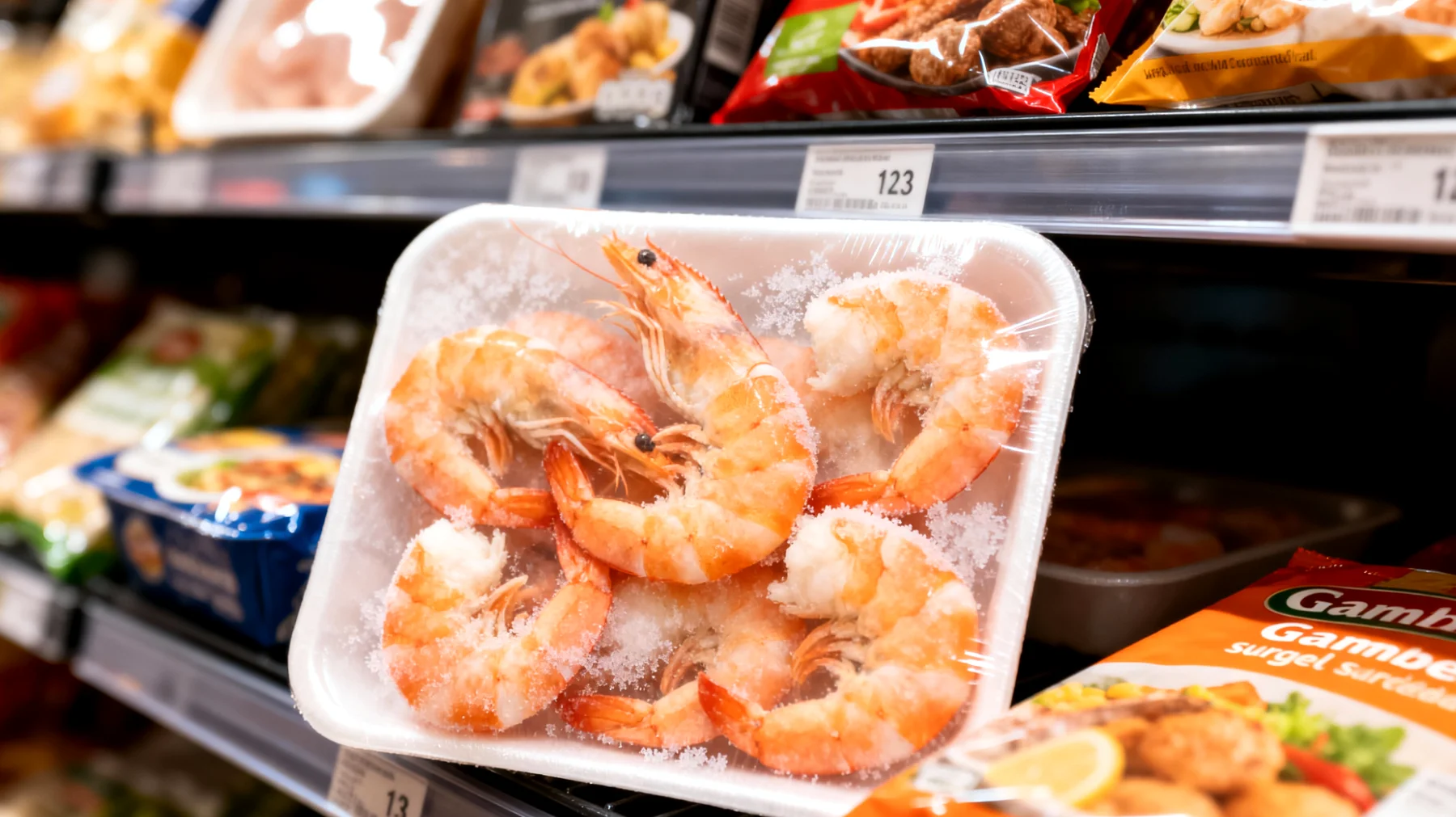 Gamberi surgelati"